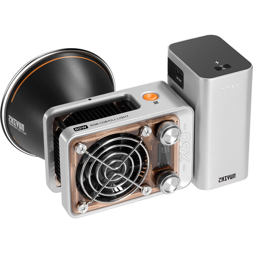 Zhiyun MOLUS X60RGB RGB LED Monolight (Combo Kit, Light Silver) - Image 3