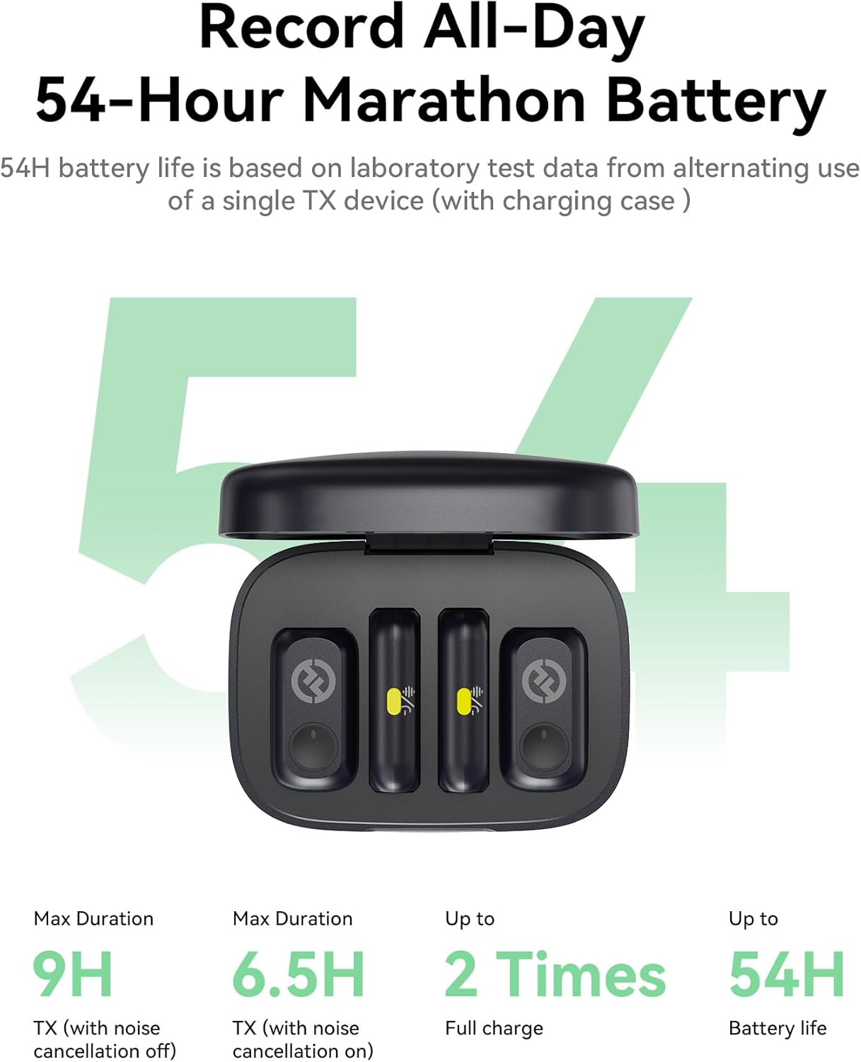 HOLLYLAND LARK A1 - Wireless Microphone for iPhone 17/16/15 & Android, 48kHz/24-bit, 3-Level Intelligent Noise Cancel, Magnetic Mini Mic for YouTube, Podcast, Vlogging - Image 5